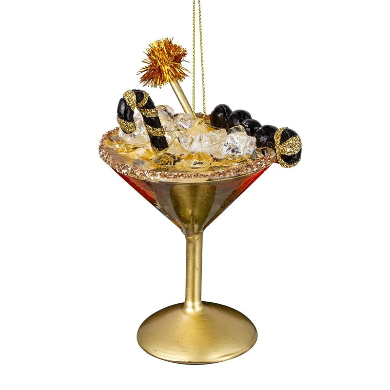 Елочная игрушка 'Мартини' 11 см, стекло, ErichKrause Decor