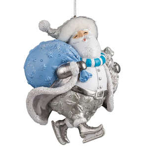 Елочная игрушка 'Дед Мороз на коньках' 11 см, ErichKrause Decor