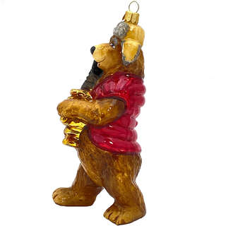 Елочная игрушка 'Медведь Потапыч', стекло, Komozja 2