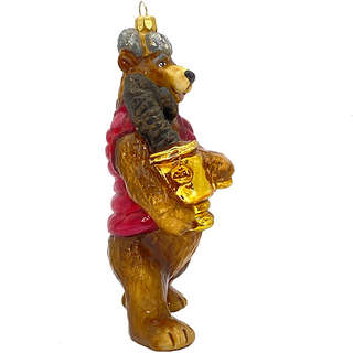 Елочная игрушка 'Медведь Потапыч', стекло, Komozja 3