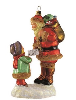 Елочная игрушка «Дорогой, Санта!...», стекло, Komozja