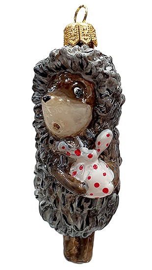 Елочная игрушка 'Ёжик в тумане', стекло, Komozja