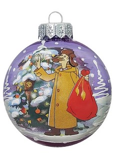 Шар 'Почтальон Печкин' 8 см, стекло, в подарочной упаковке, К...