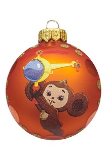 Шар 'Чебурашка' (с вертолетом) 8 см, стекло, в подарочной упа...