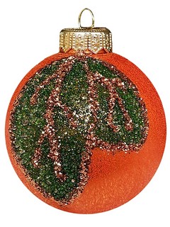 Шар 'Апельсин' 8 см, стекло, в подарочной упаковке, Коломеев