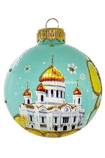 Шар 'Храм Христа Спасителя' 8 см, стекло, в подарочной упаков...