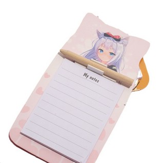 Магнитный блок для записей с карандашом 'Anime girl'