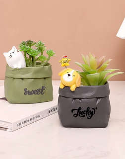 Подставка для канцелярских принадлежностей / Кашпо 'Sweet cat' 3