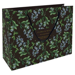 Пакет подарочный Be Smart Flora, 36х26 см, черный