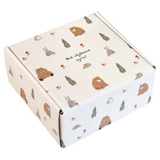 Коробка подарочная Be Smart Forest, 20х20х10 см, белый