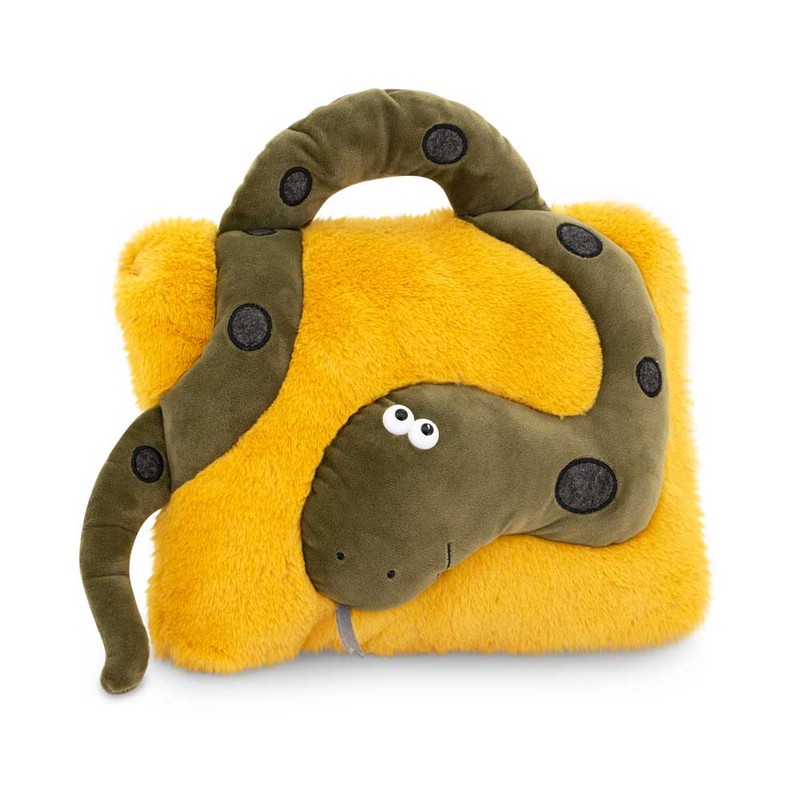 Подушка Змея Атилла желтая, 35 см, Символ года 2025, Orange Toys