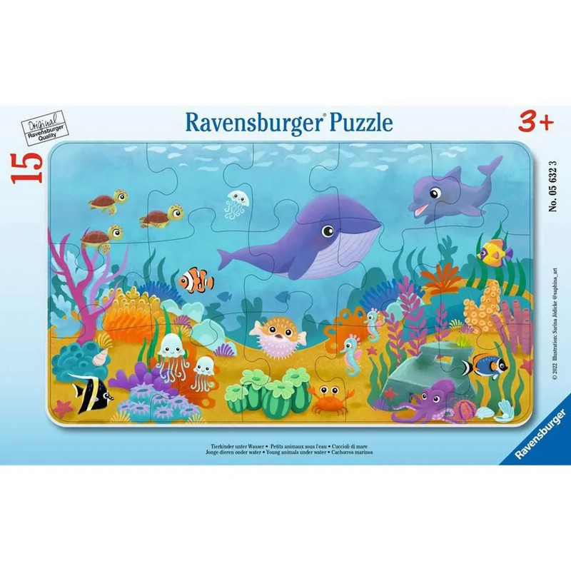 Пазл 'Подводный мир' 15 деталей, Ravensburger