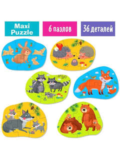 IQ Пазл Напольный Тайга, 6 пазлов, 36 деталей 3
