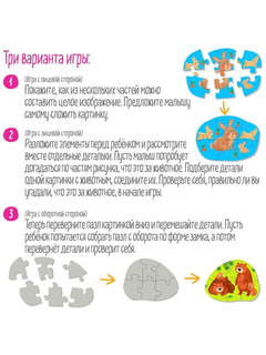 IQ Пазл Напольный Тайга, 6 пазлов, 36 деталей 4