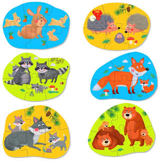 IQ Пазл Напольный Тайга, 6 пазлов, 36 деталей 2