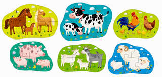 IQ Макси Пазлы 'Ферма', 6 пазлов, 33 элемента 3