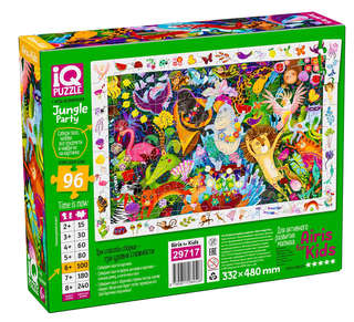 IQ Пазл: Весёлая вечеринка в джунглях, 96 элементов, 6+ 3