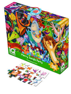IQ Пазл: Весёлая вечеринка в джунглях, 96 элементов, 6+ 4