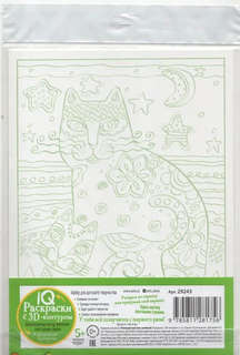 IQ Раскраски. 3D контур. Набор 1 мини. Разноцветный микс 2