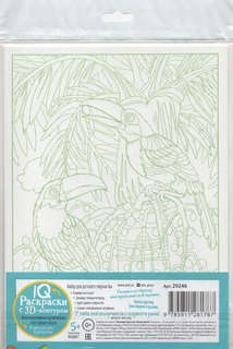 IQ Раскраски. 3D контур. Набор 4 мини. Разноцветный микс 2