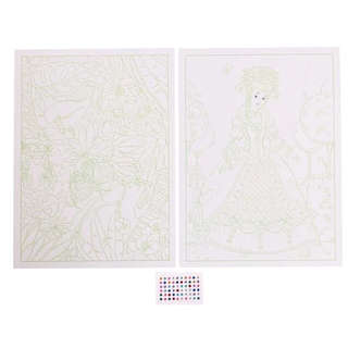 IQ Раскраски. 3D контур. Набор 5 макси. Разноцветный микс 3