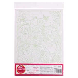 IQ Раскраски. 3D контур. Набор 6 макси. Разноцветный микс 2