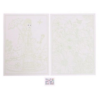 IQ Раскраски. 3D контур. Набор 6 макси. Разноцветный микс 3