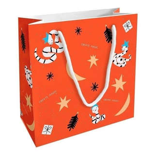 Пакет бумажный, подарочный 'Lucky' (змея) 20х20 см, Be Smart, красный