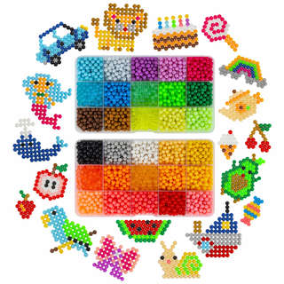 Аквамозаика 30 цветов, 3000 бусин, с трафаретами, инструментами и аксессуарами, Brauberg Kids 4