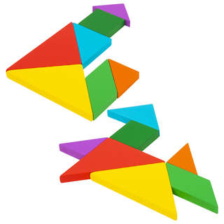 Головоломка деревянная 'Танграм' на магнитах, с примерами, Brauberg Kids 5