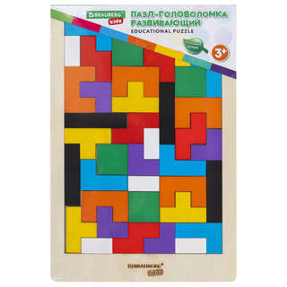 Головоломка деревянная 'Тетрис' 40 элементов, 18х27 см, Braub...