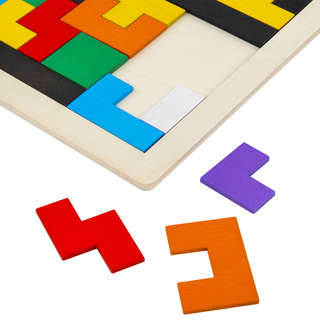 Головоломка деревянная 'Тетрис' 40 элементов, 18х27 см, Brauberg Kids 5