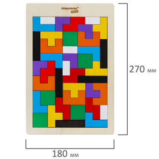 Головоломка деревянная 'Тетрис' 40 элементов, 18х27 см, Brauberg Kids 9
