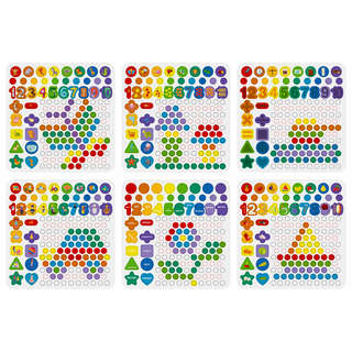 Сортер-мозаика деревянный с шариками, 5в1, по методу Монтессори, Brauberg Kids 3