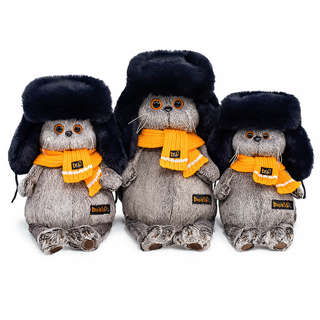 Басик в меховой шапке и шарфе, 25 см, Budi Basa 4