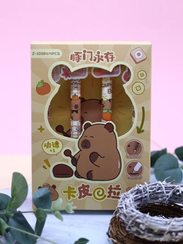 Набор ручек 'Gourmet capybara' 4 шт.