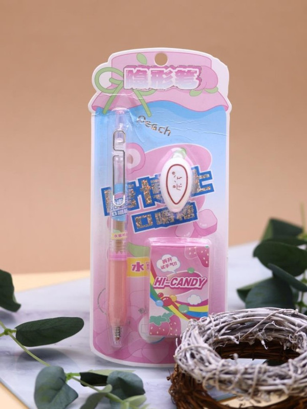 Светящаяся ручка с невидимыми чернилами 'Lucky candy', розовый