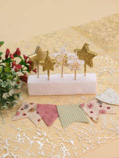 Набор свечей 5 шт. 'Golden star' (6,5-7,5 см)