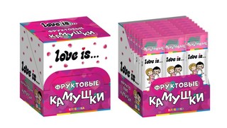Жевательное драже 'Love is', клубника. Цена за 1 шт. 3