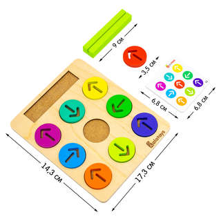 Набор развивающий 'Стрелочки' дерево, Alatoys 6