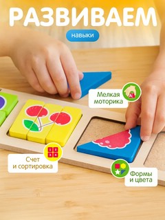 Сортер Фрукты, дерево, Alatoys 3