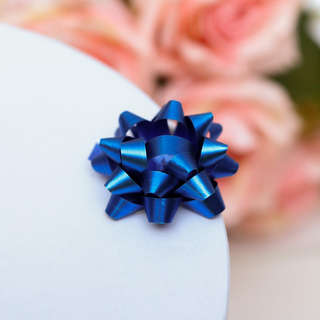 Бант-звезда №3,5, простой металик, микс. Ценаза 1 шт.