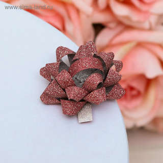 Бант-звезда №3,5, с блестками, микс. Цена за 1 шт. 6