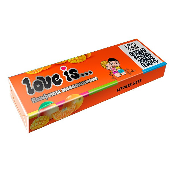 Жевательная конфета 'Love is', манго-апельсин