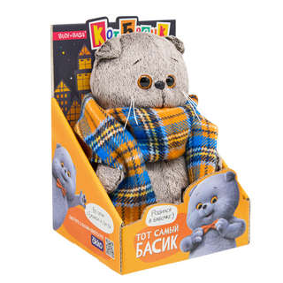 Басик в шарфе в клеточку, 19 см, Budi Basa 5