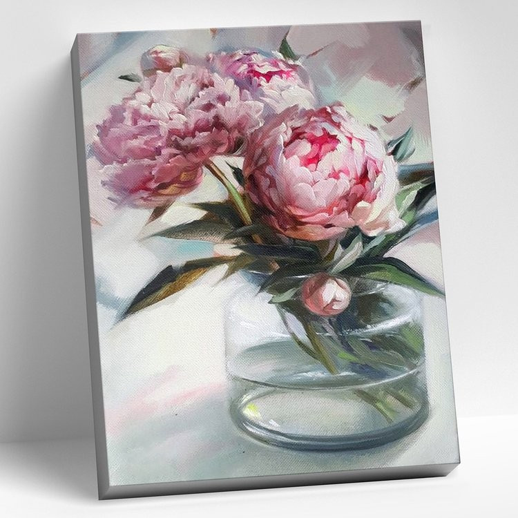 Картина по номерам «Пионы в вазе», 40х50 см