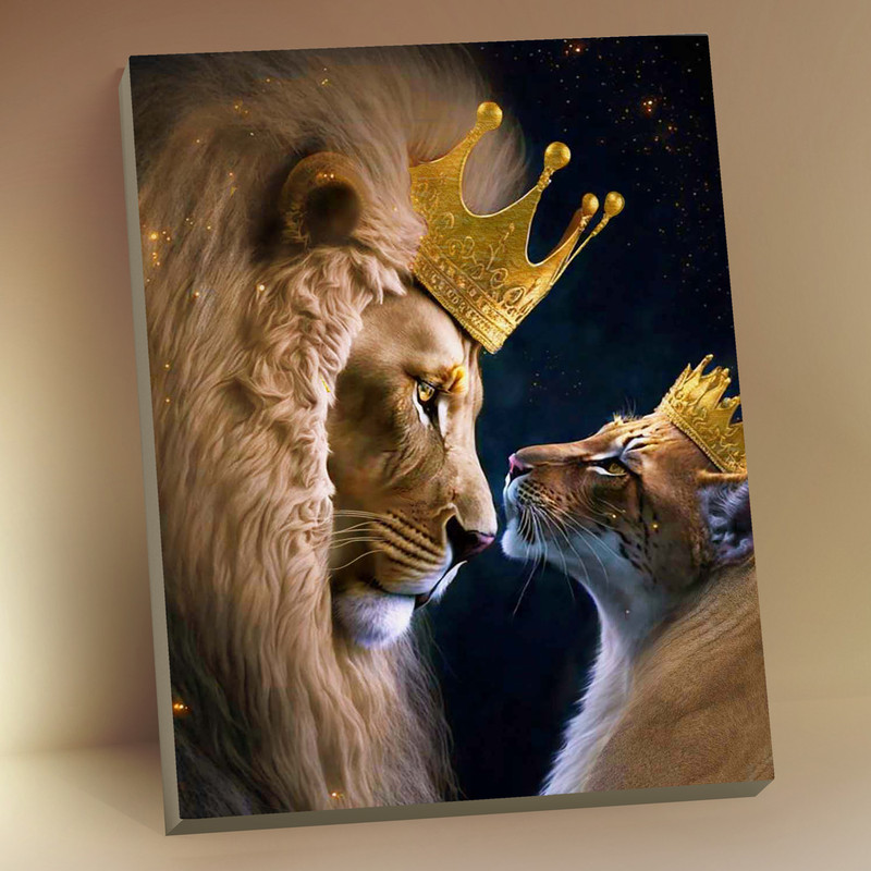 Картина по номерам с поталью 'Королевская любовь' 40х50 см, Molly