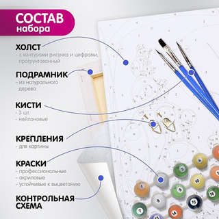 Картина по номерам «Щенки хаски», 30х30 см 2