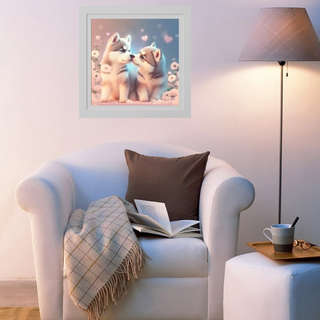 Картина по номерам «Щенки хаски», 30х30 см 3