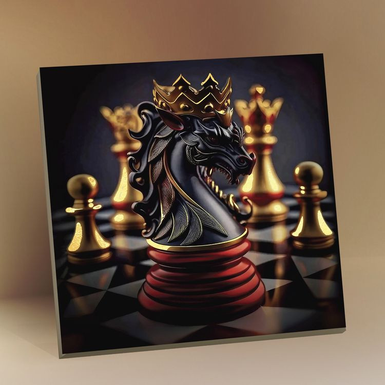 Картина по номерам с поталью «Игра властителя», 30х30 см